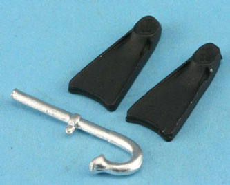 Dollhouse Miniature Snorkel and Fins